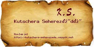 Kutschera Seherezádé névjegykártya